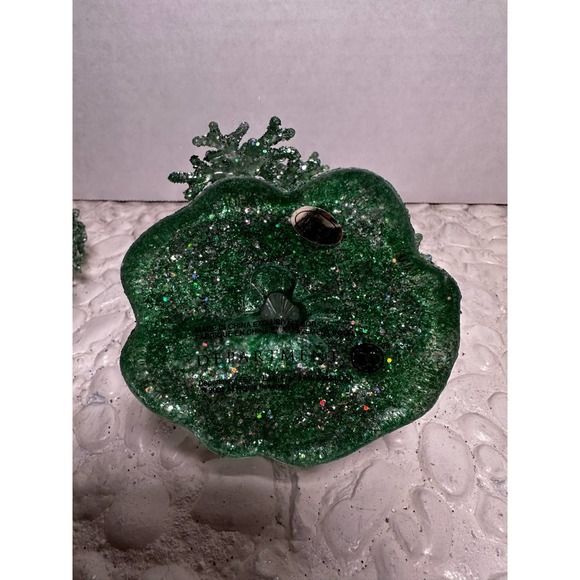 Department 56 Acrylic Green Glitter Trees, set of 2 - Picture 2 of 2